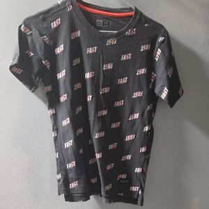 RBX Kids Black Tee with 'FAST' Print